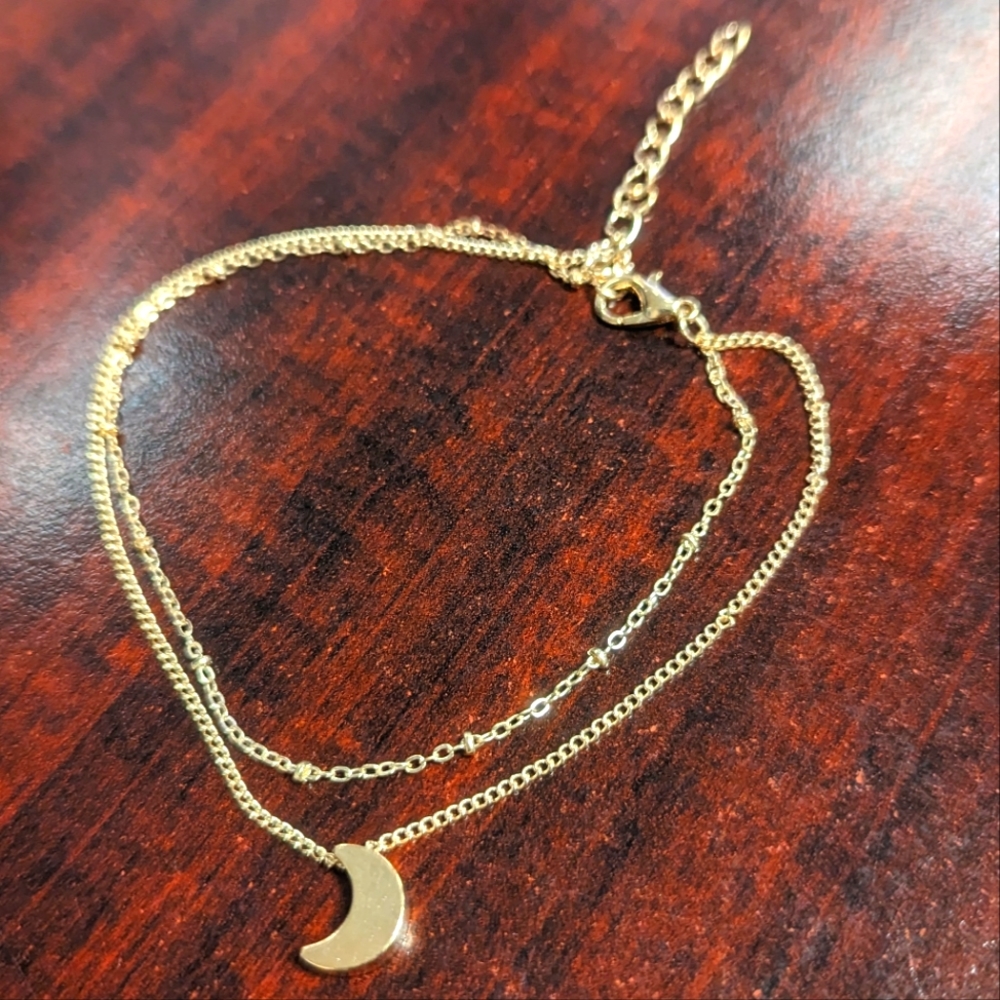 Layered Moon Anklet